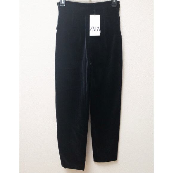 Zara Limited Edition High-Rise Velvet Pants - Picture 7 of 7